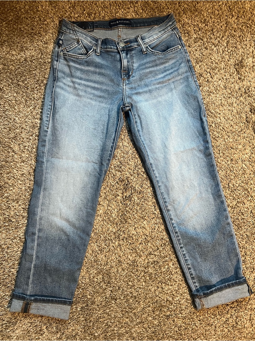 Rock & Republic Women's Light Blue Boyfriend Jeans - Size 4